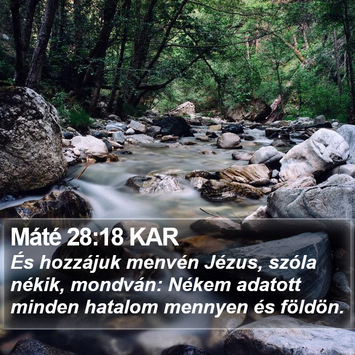 Máté 28:18 KAR Bible Study