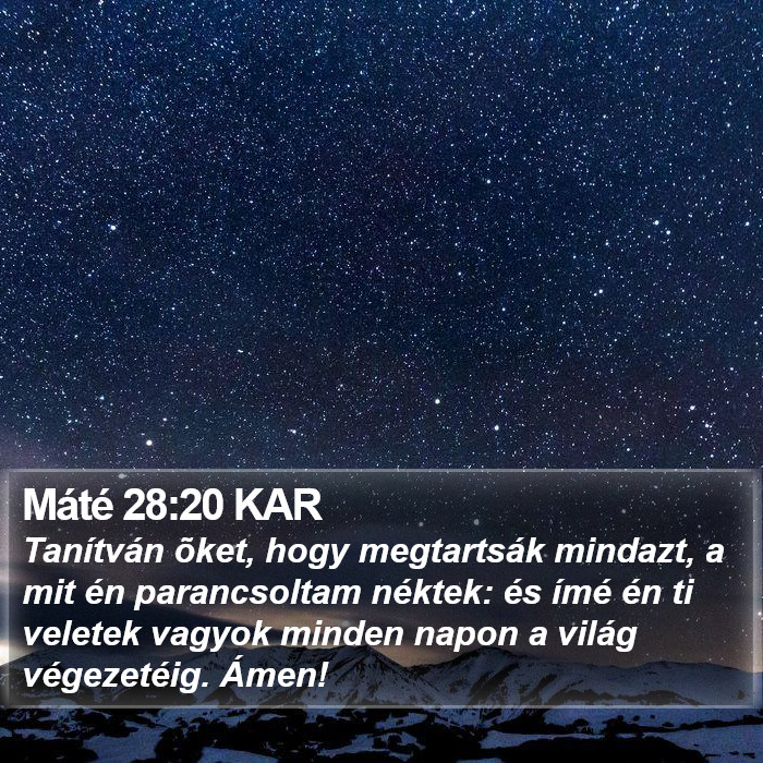 Máté 28:20 KAR Bible Study