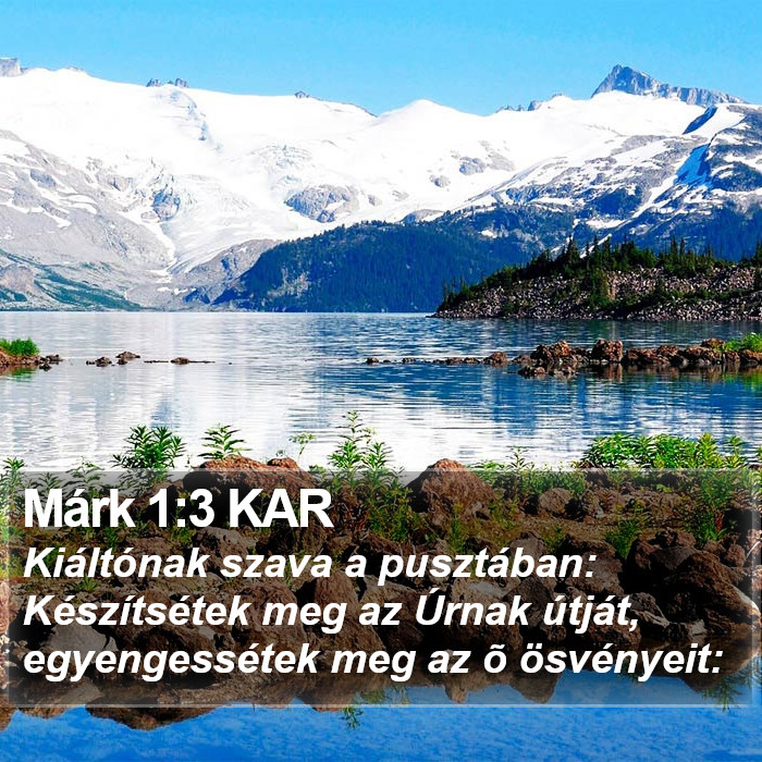 Márk 1:3 KAR Bible Study