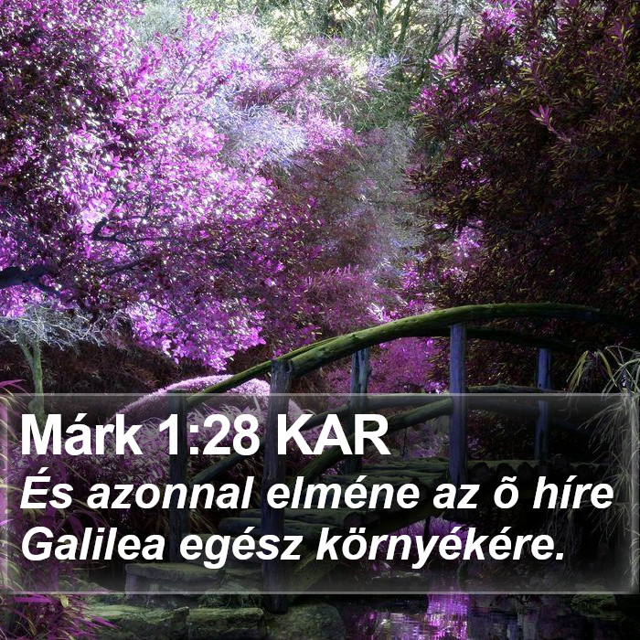 Márk 1:28 KAR Bible Study