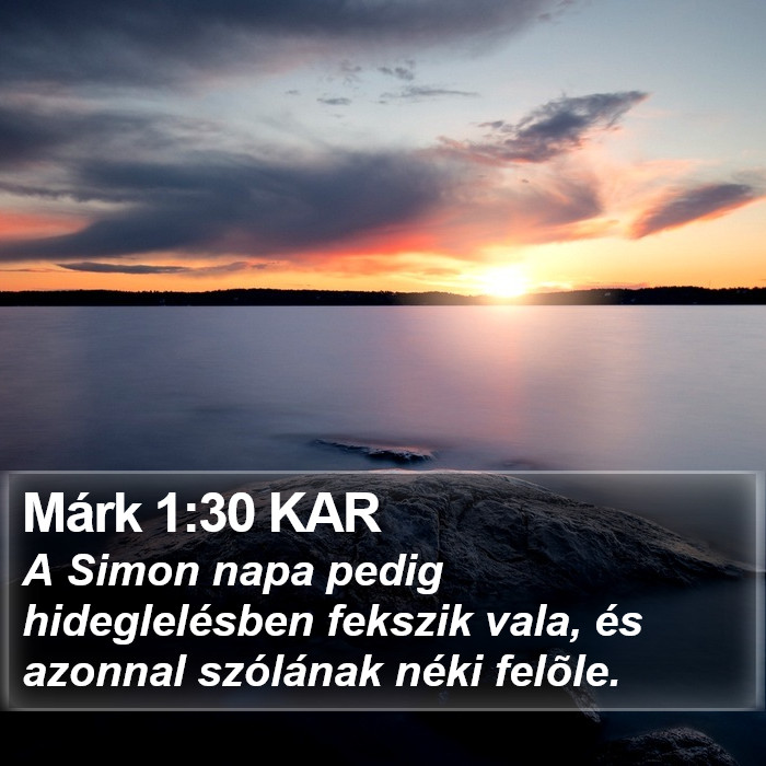 Márk 1:30 KAR Bible Study