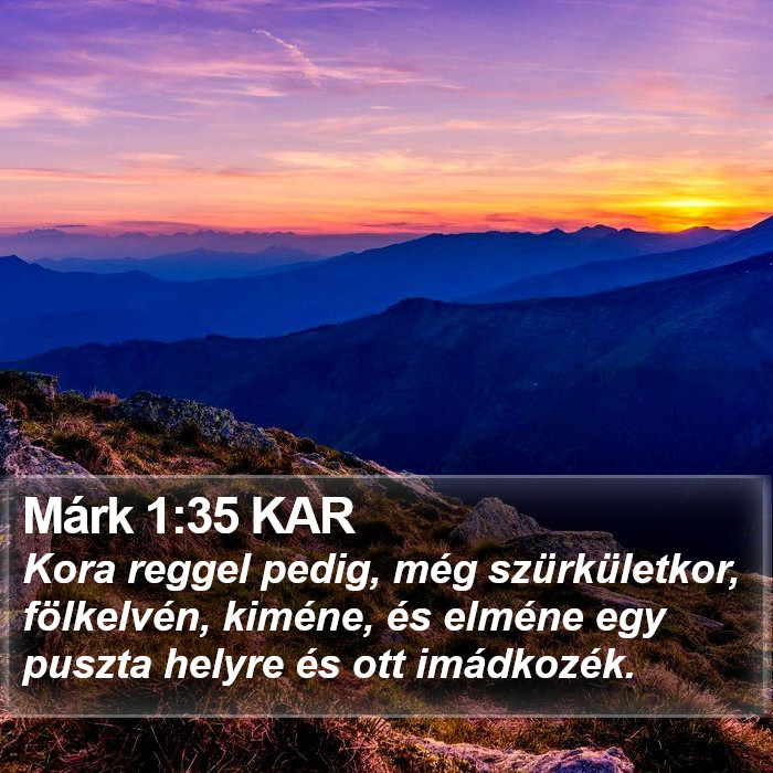 Márk 1:35 KAR Bible Study