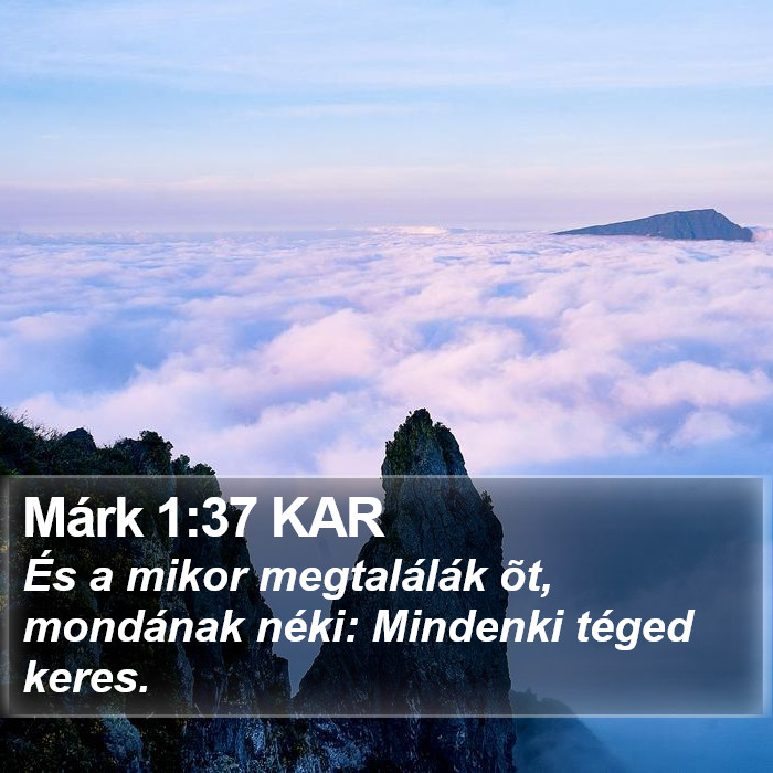 Márk 1:37 KAR Bible Study