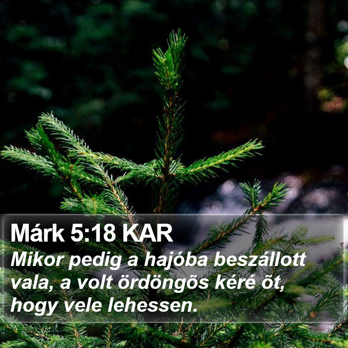 Márk 5:18 KAR Bible Study