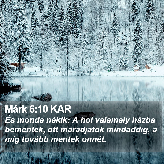 Márk 6:10 KAR Bible Study