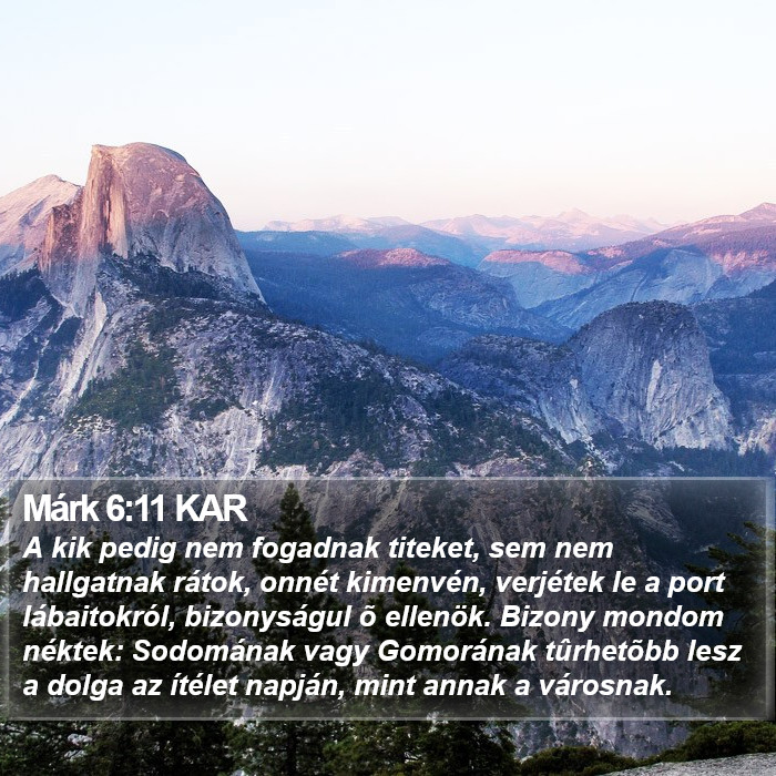 Márk 6:11 KAR Bible Study