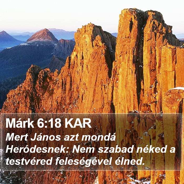 Márk 6:18 KAR Bible Study