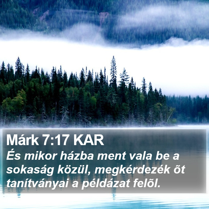 Márk 7:17 KAR Bible Study