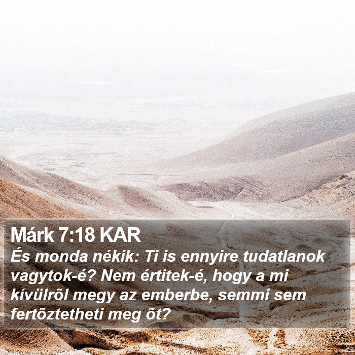 Márk 7:18 KAR Bible Study