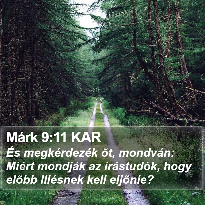 Márk 9:11 KAR Bible Study