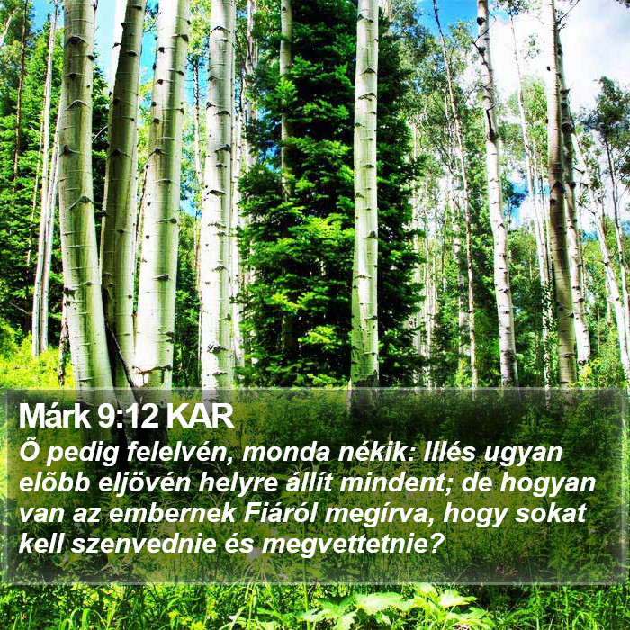 Márk 9:12 KAR Bible Study