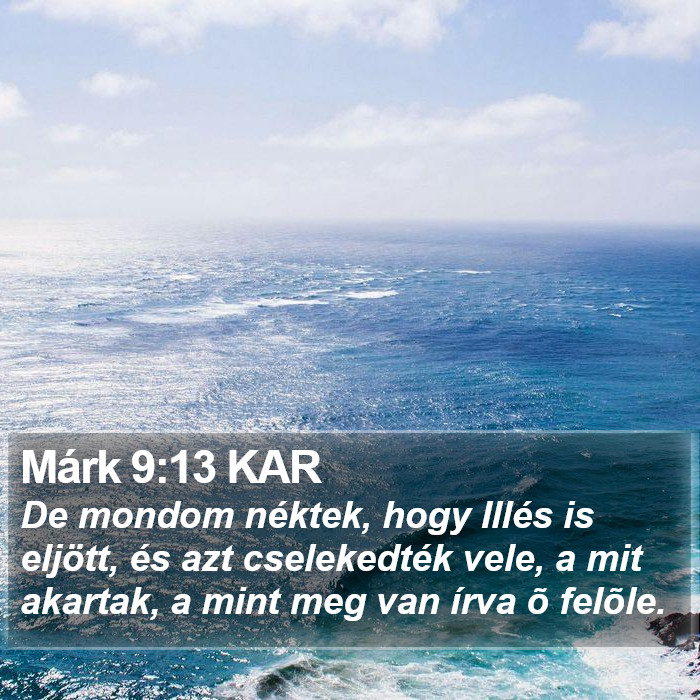 Márk 9:13 KAR Bible Study