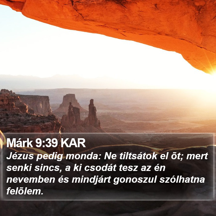 Márk 9:39 KAR Bible Study