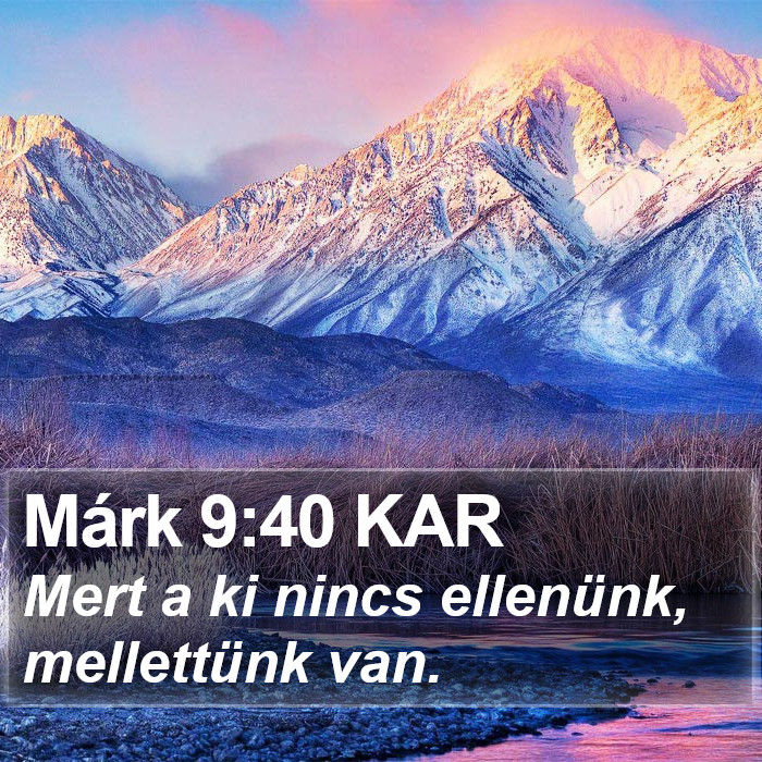 Márk 9:40 KAR Bible Study