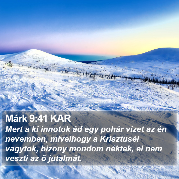 Márk 9:41 KAR Bible Study