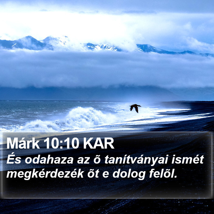 Márk 10:10 KAR Bible Study