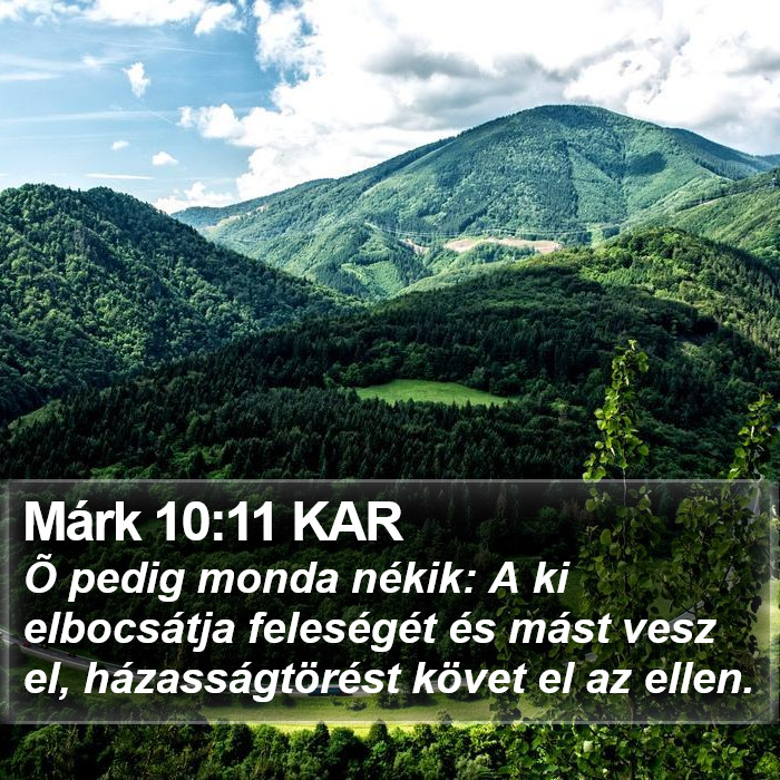 Márk 10:11 KAR Bible Study