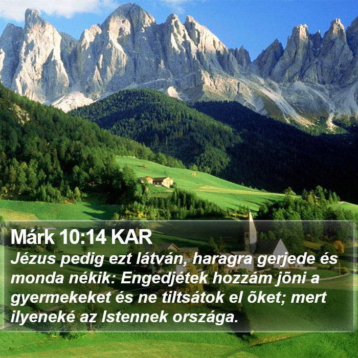Márk 10:14 KAR Bible Study
