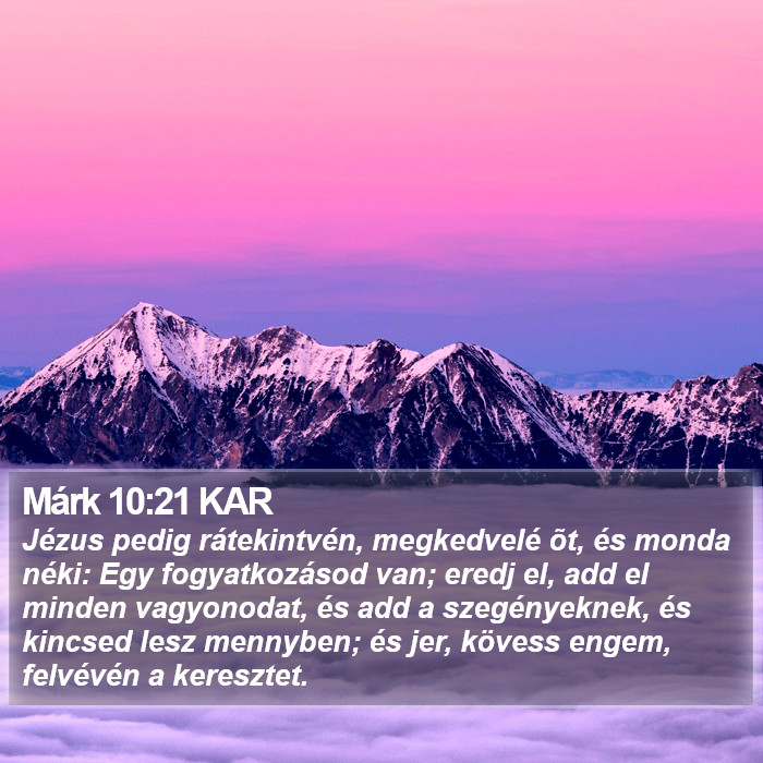 Márk 10:21 KAR Bible Study