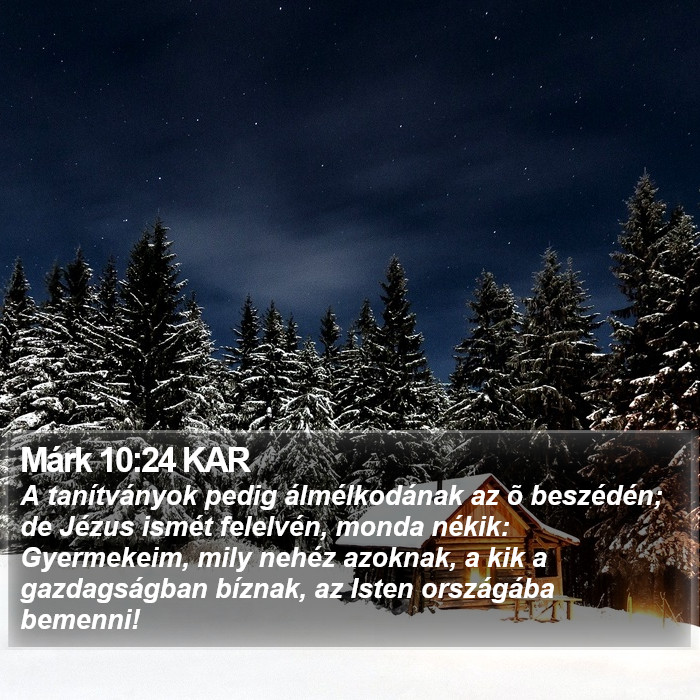 Márk 10:24 KAR Bible Study