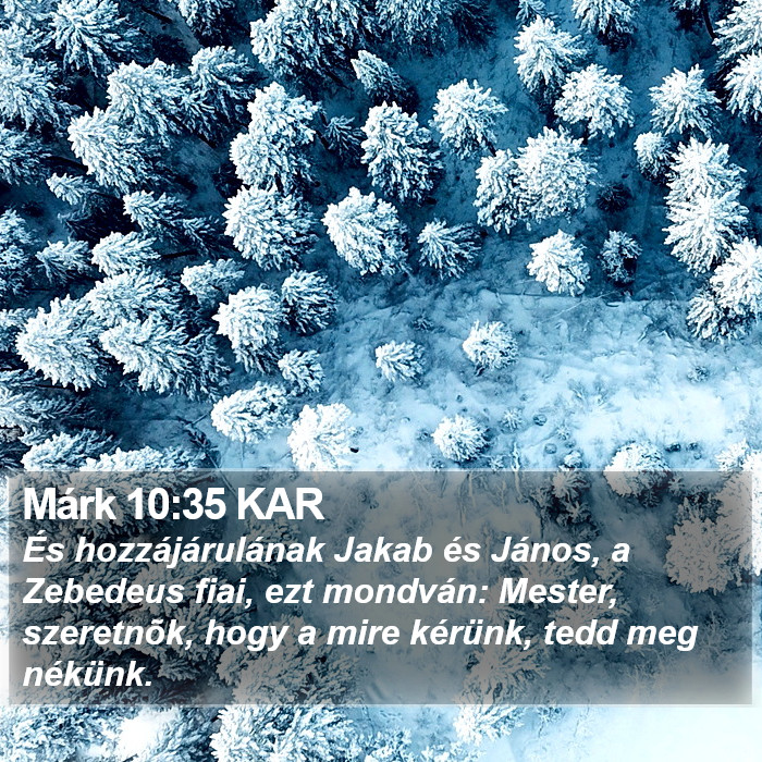 Márk 10:35 KAR Bible Study