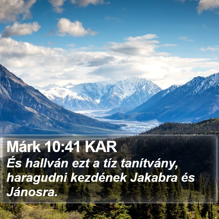 Márk 10:41 KAR Bible Study
