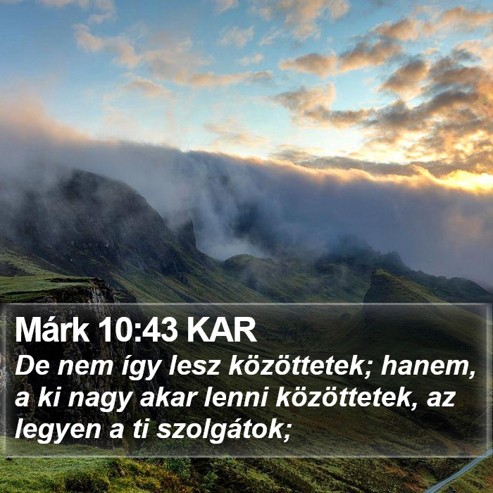 Márk 10:43 KAR Bible Study