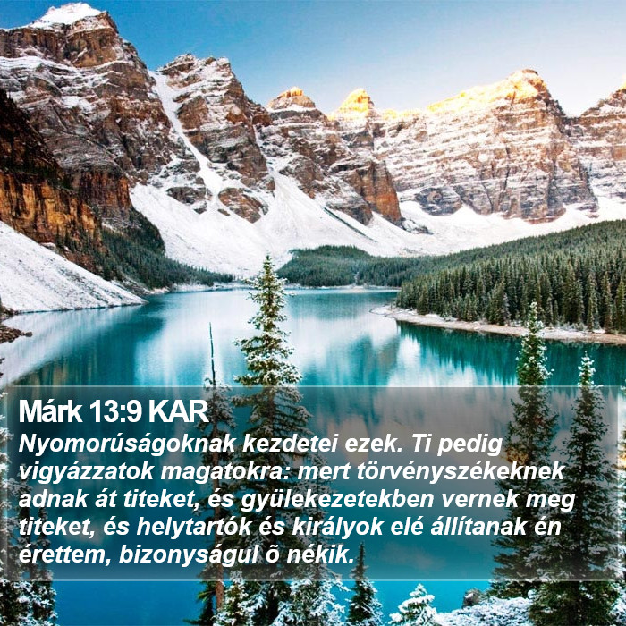 Márk 13:9 KAR Bible Study
