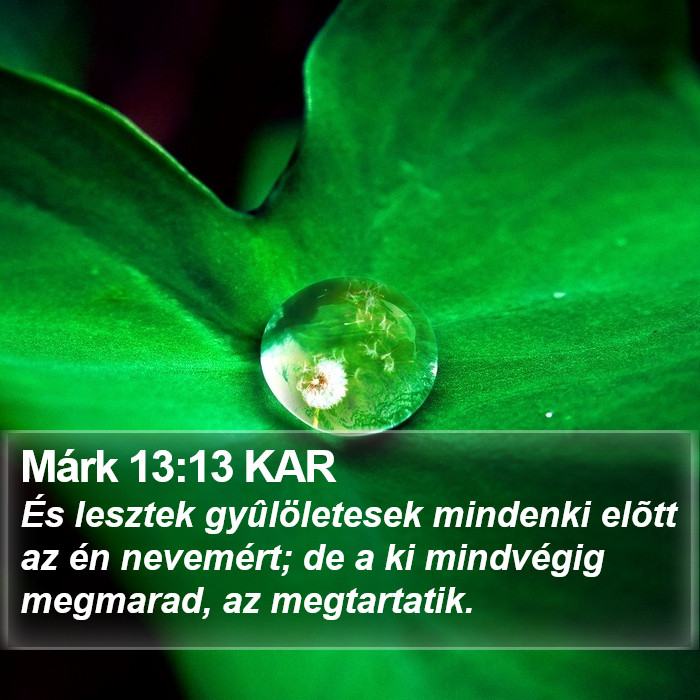 Márk 13:13 KAR Bible Study