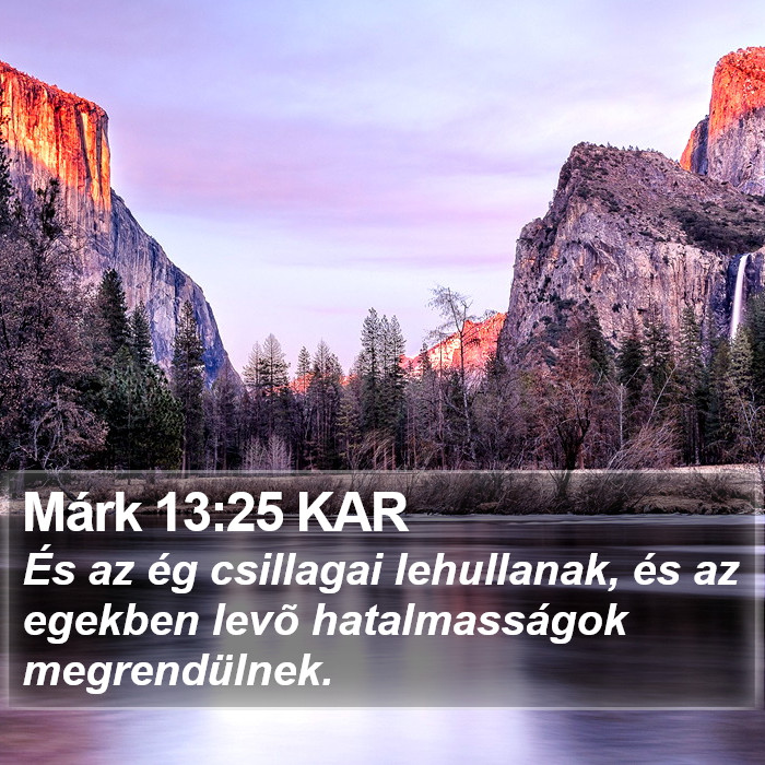 Márk 13:25 KAR Bible Study