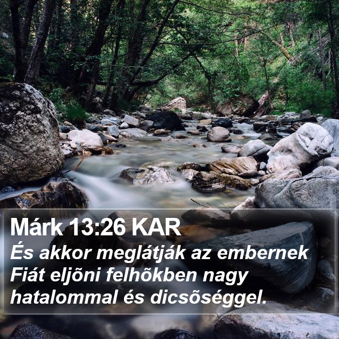 Márk 13:26 KAR Bible Study