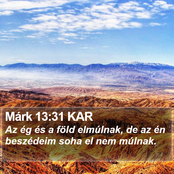 Márk 13:31 KAR Bible Study