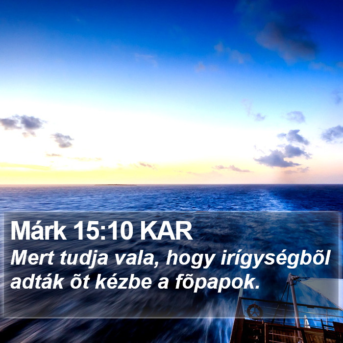 Márk 15:10 KAR Bible Study