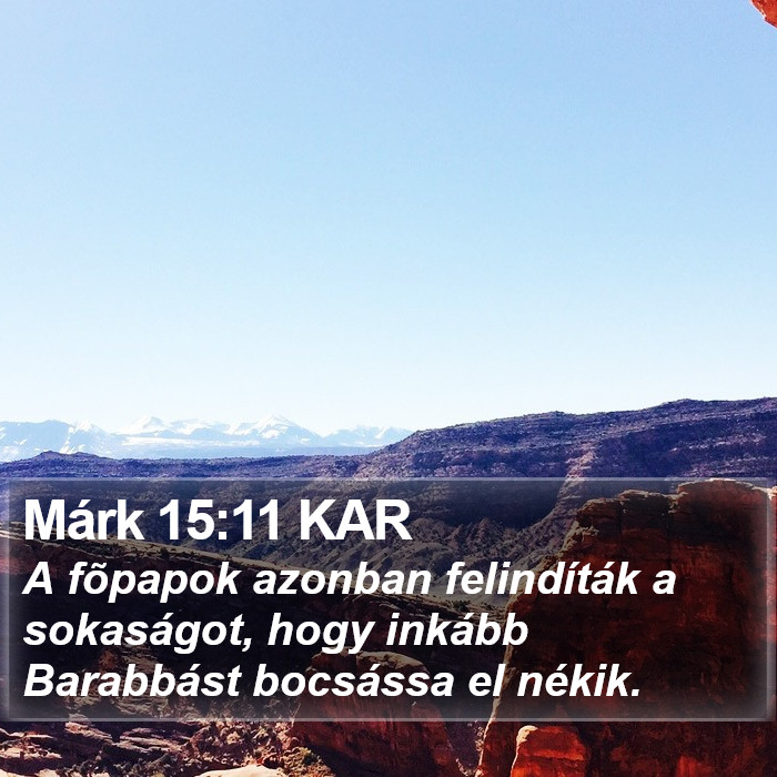 Márk 15:11 KAR Bible Study