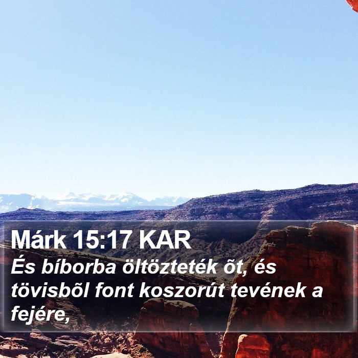 Márk 15:17 KAR Bible Study