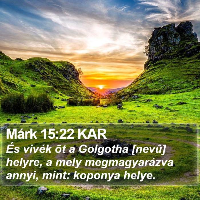 Márk 15:22 KAR Bible Study