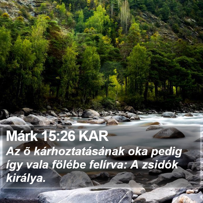 Márk 15:26 KAR Bible Study