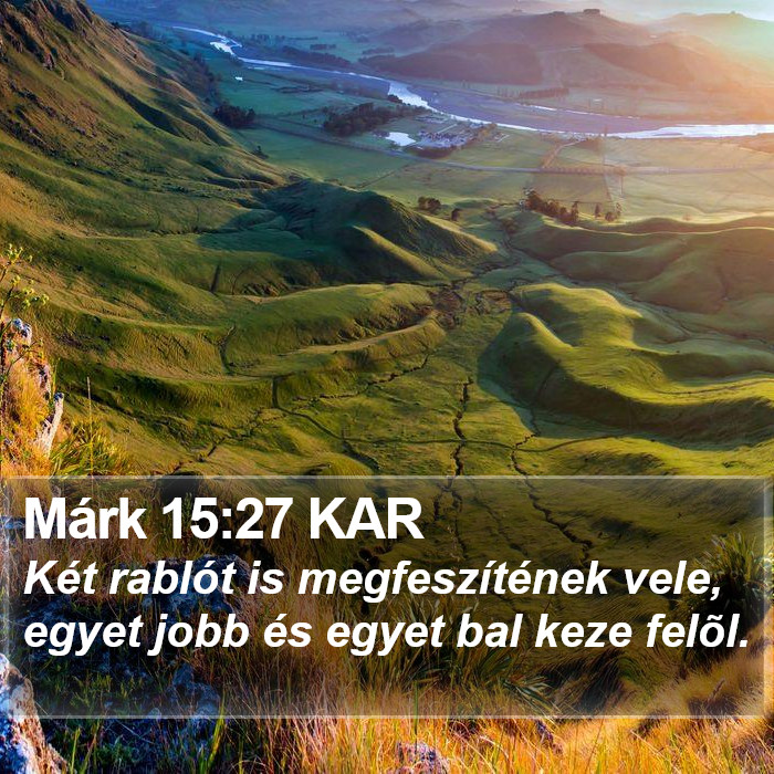 Márk 15:27 KAR Bible Study