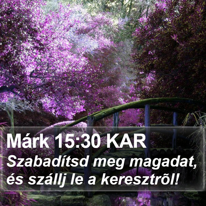 Márk 15:30 KAR Bible Study