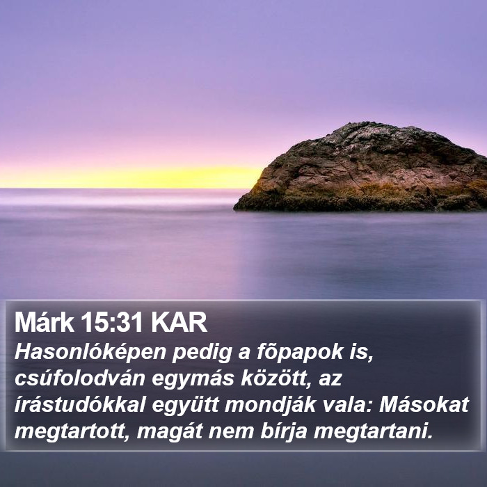 Márk 15:31 KAR Bible Study