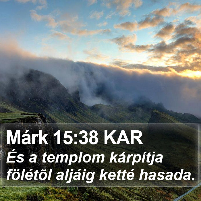 Márk 15:38 KAR Bible Study
