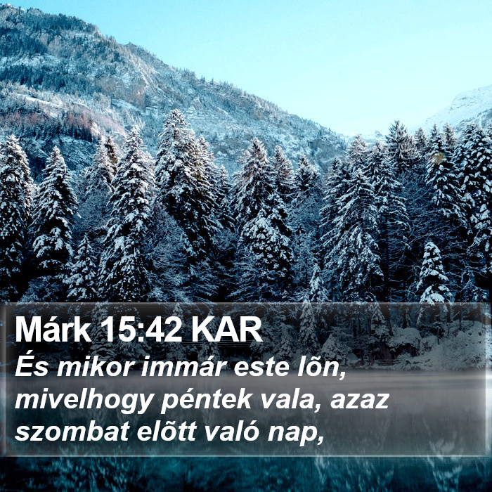 Márk 15:42 KAR Bible Study