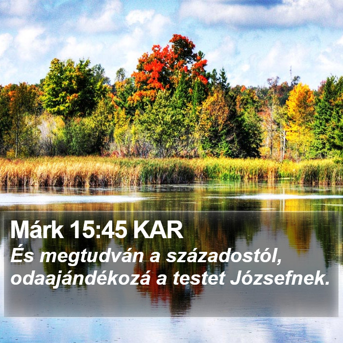 Márk 15:45 KAR Bible Study