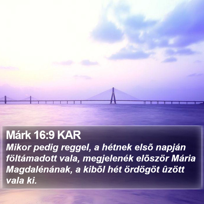 Márk 16:9 KAR Bible Study