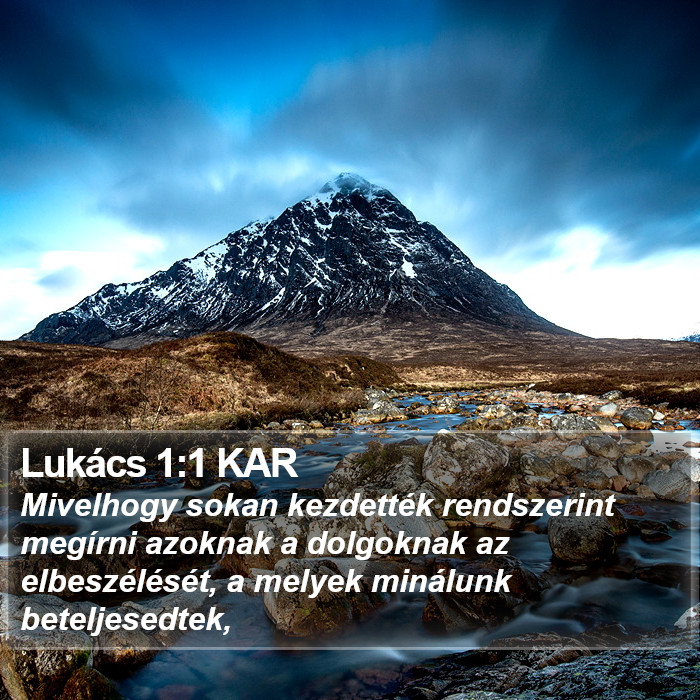 Lukács 1:1 KAR Bible Study