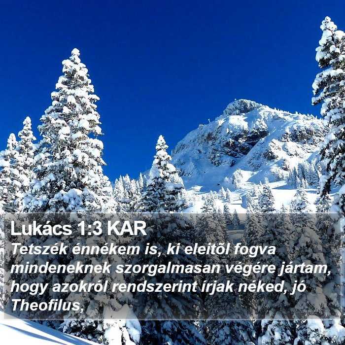 Lukács 1:3 KAR Bible Study