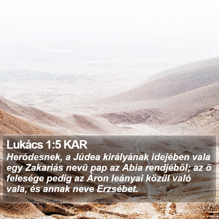 Lukács 1:5 KAR Bible Study