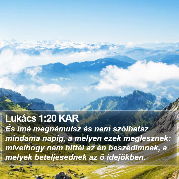 Lukács 1:20 KAR Bible Study