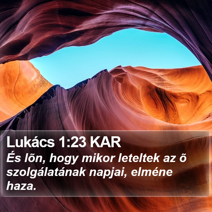 Lukács 1:23 KAR Bible Study