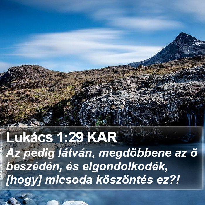 Lukács 1:29 KAR Bible Study